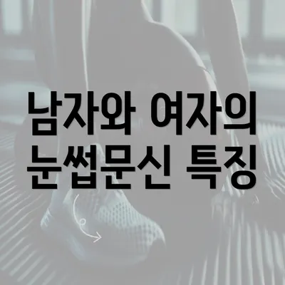 남자와 여자의 눈썹문신 특징