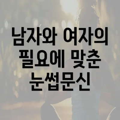 남자와 여자의 필요에 맞춘 눈썹문신