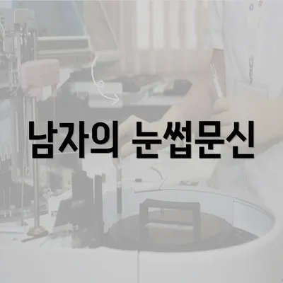 남자의 눈썹문신