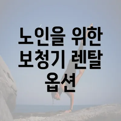 노인을 위한 보청기 렌탈 옵션