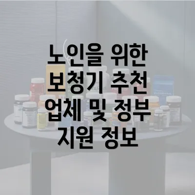 노인을 위한 보청기 추천 업체 및 정부 지원 정보