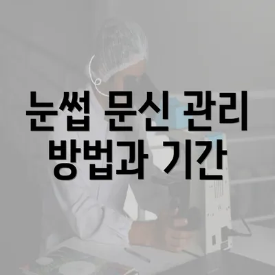 눈썹 문신 관리 방법과 기간