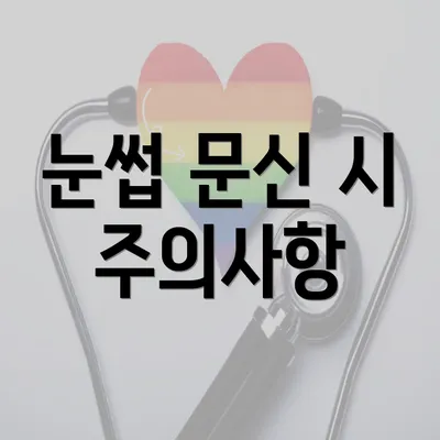 눈썹 문신 시 주의사항