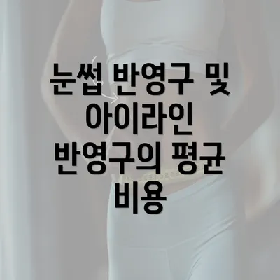 눈썹 반영구 및 아이라인 반영구의 평균 비용