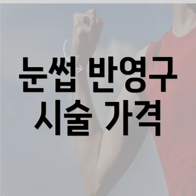 눈썹 반영구 시술 가격