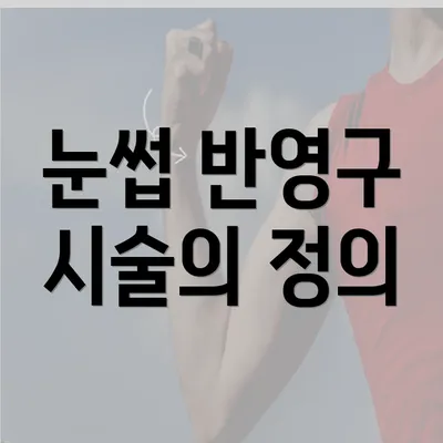 눈썹 반영구 시술의 정의