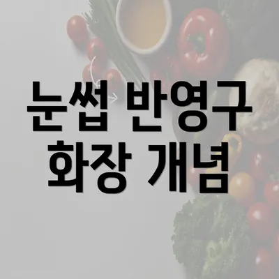 눈썹 반영구 화장 개념