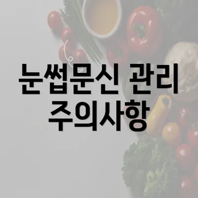 눈썹문신 관리 주의사항