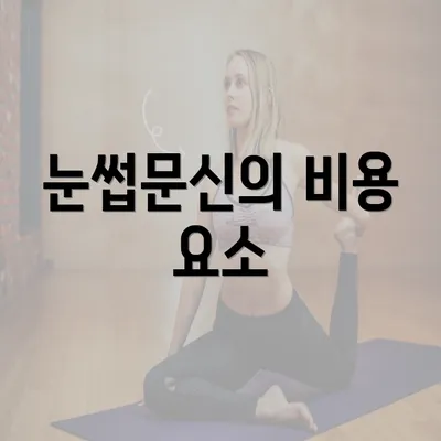 눈썹문신의 비용 요소