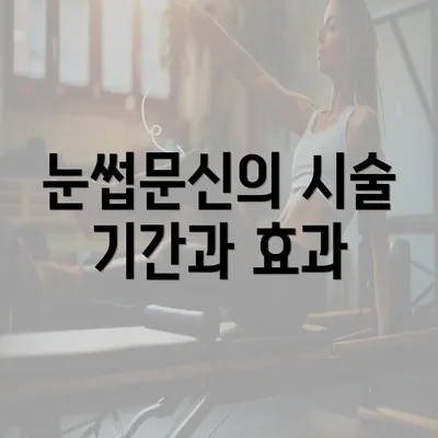 눈썹문신의 시술 기간과 효과