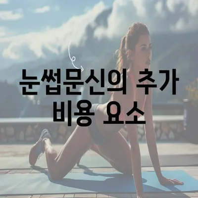 눈썹문신의 추가 비용 요소