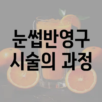 눈썹반영구 시술의 과정