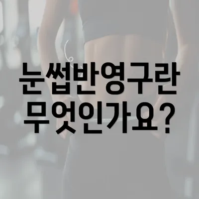 눈썹반영구란 무엇인가요?