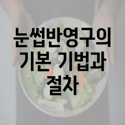 눈썹반영구의 기본 기법과 절차