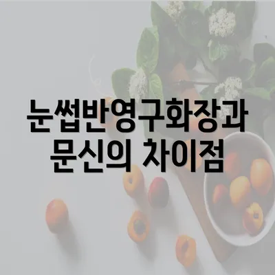 눈썹반영구화장과 문신의 차이점