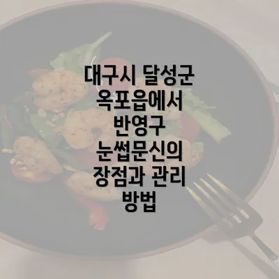 대구시 달성군 옥포읍에서 반영구 눈썹문신의 장점과 관리 방법