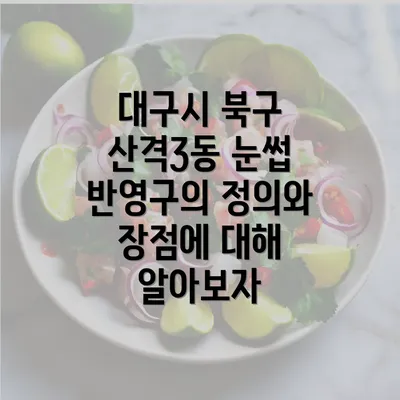 대구시 북구 산격3동 눈썹 반영구의 정의와 장점에 대해 알아보자