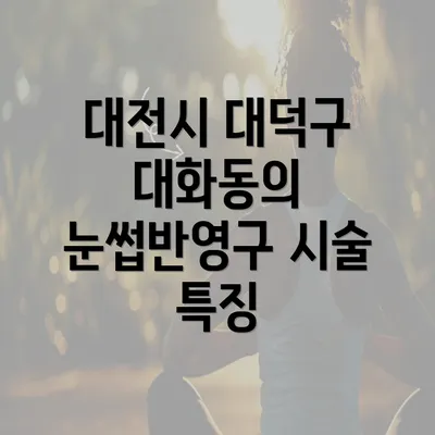 대전시 대덕구 대화동의 눈썹반영구 시술 특징