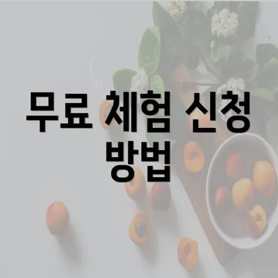 무료 체험 신청 방법