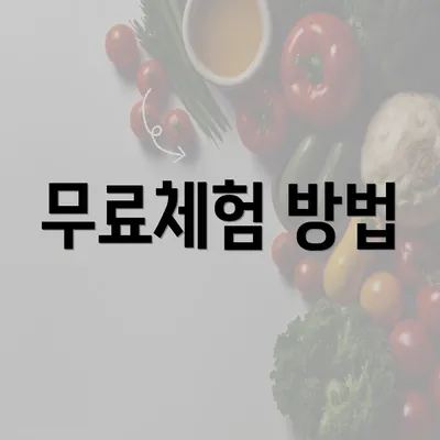 무료체험 방법