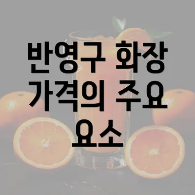 반영구 화장 가격의 주요 요소