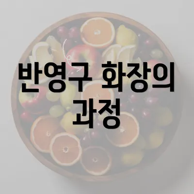 반영구 화장의 과정