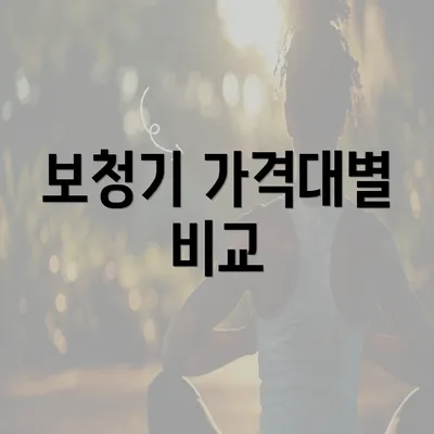 보청기 가격대별 비교