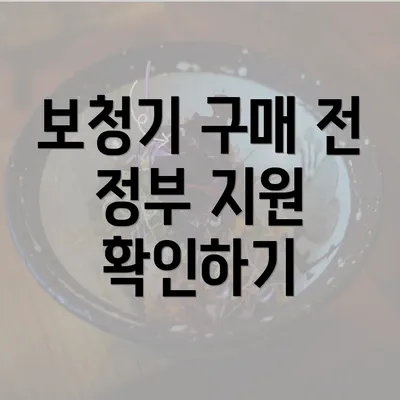 보청기 구매 전 정부 지원 확인하기