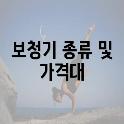 보청기 종류 및 가격대