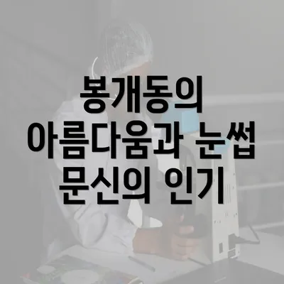 봉개동의 아름다움과 눈썹 문신의 인기