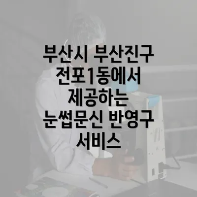 부산시 부산진구 전포1동에서 제공하는 눈썹문신 반영구 서비스