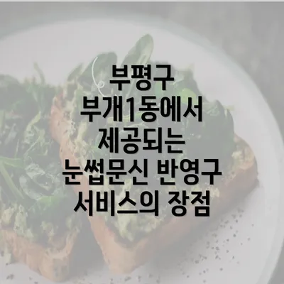 부평구 부개1동에서 제공되는 눈썹문신 반영구 서비스의 장점