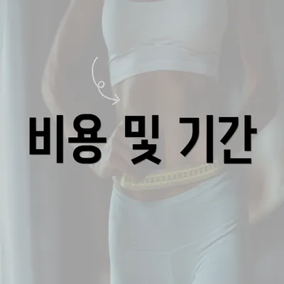 비용 및 기간