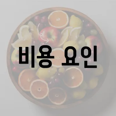 비용 요인