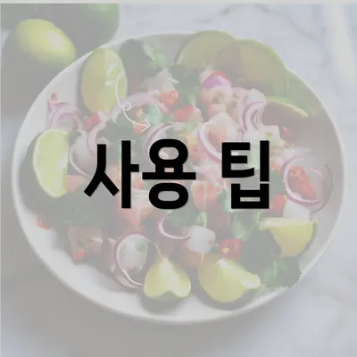 사용 팁