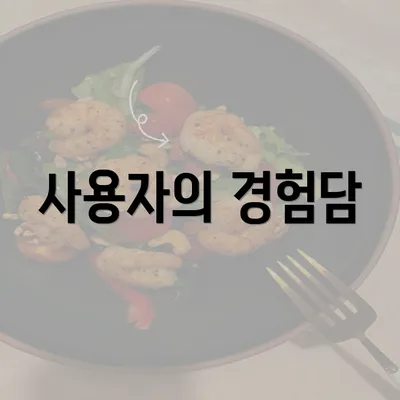 사용자의 경험담