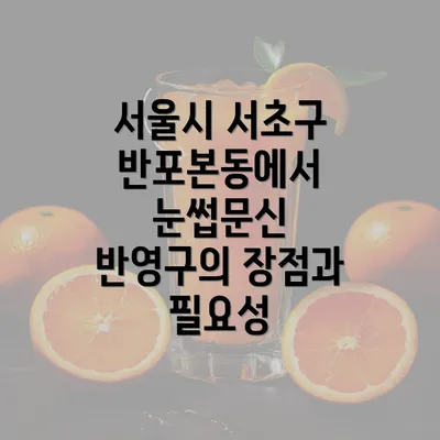 서울시 서초구 반포본동에서 눈썹문신 반영구의 장점과 필요성