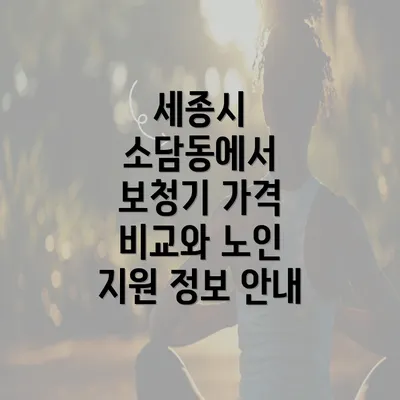 세종시 소담동에서 보청기 가격 비교와 노인 지원 정보 안내