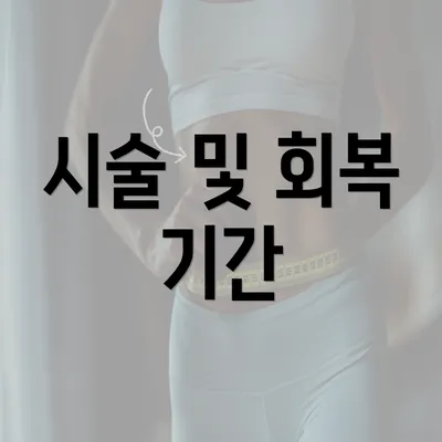 시술 및 회복 기간