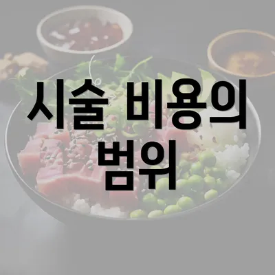 시술 비용의 범위