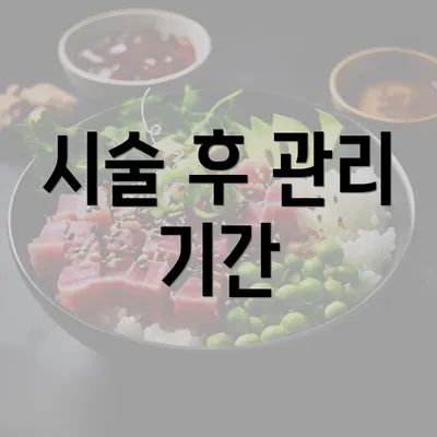 시술 후 관리 기간