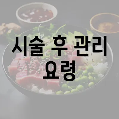 시술 후 관리 요령