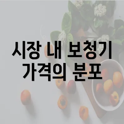 시장 내 보청기 가격의 분포