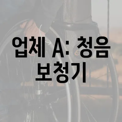 업체 A: 청음 보청기