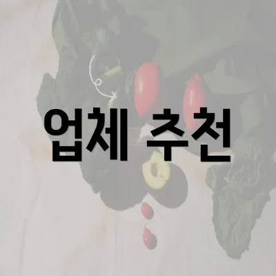 업체 추천