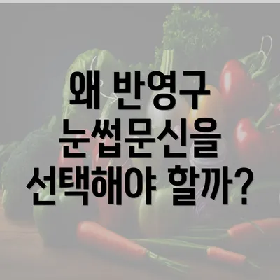 왜 반영구 눈썹문신을 선택해야 할까?