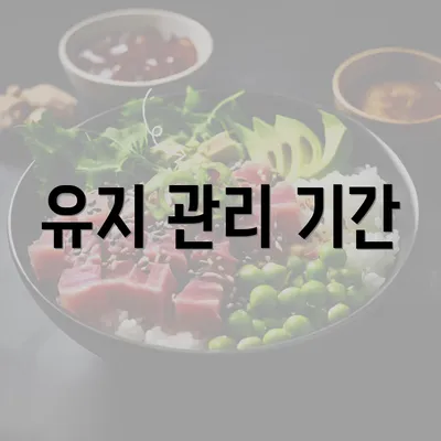 유지 관리 기간