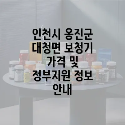 인천시 옹진군 대청면 보청기 가격 및 정부지원 정보 안내