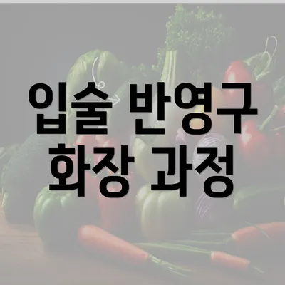 입술 반영구 화장 과정