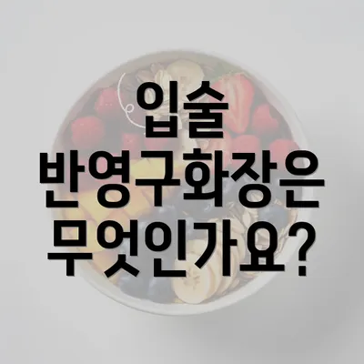 입술 반영구화장은 무엇인가요?